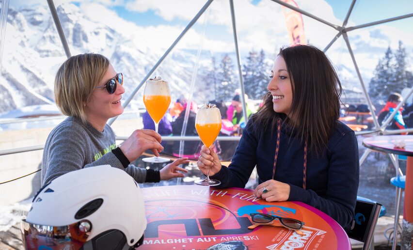 Après ski sulle piste da sci | © Archivio APT Val di Sole - Ph Marco Corriero